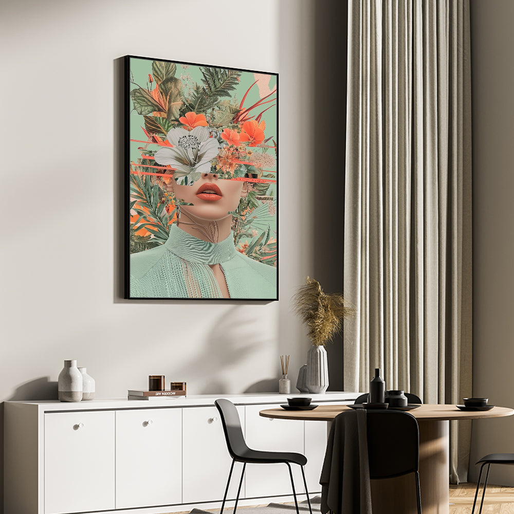 Floral Muse: A Statement Canvas Wall Art