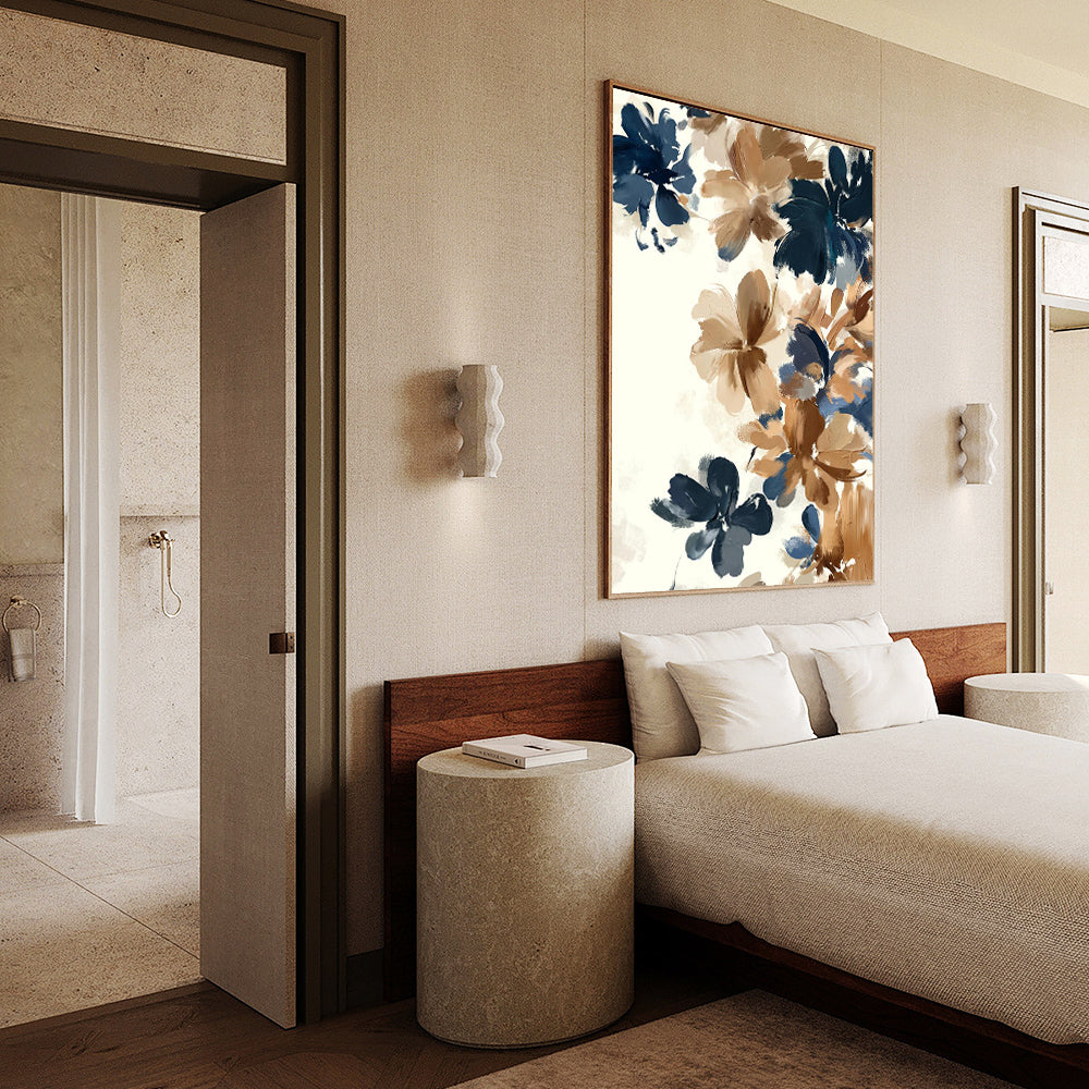 Indigo Bloom Canvas Wall Art