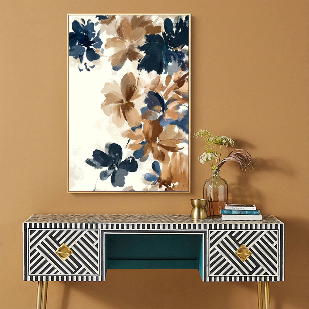 Indigo Bloom Canvas Wall Art