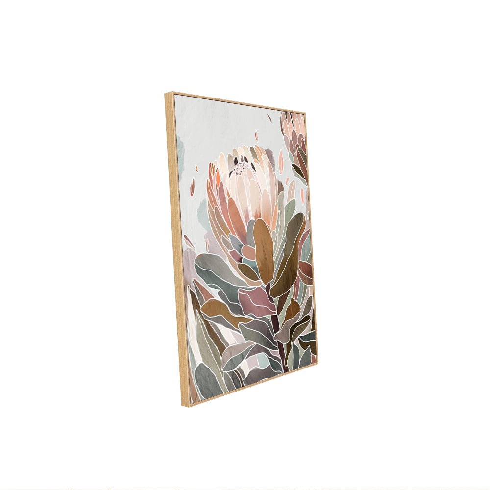 Protea In Bloom Canvas Wall Art