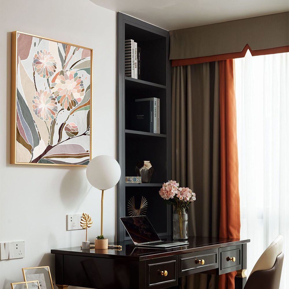 Boho Floral Abstract Canvas Wall Art