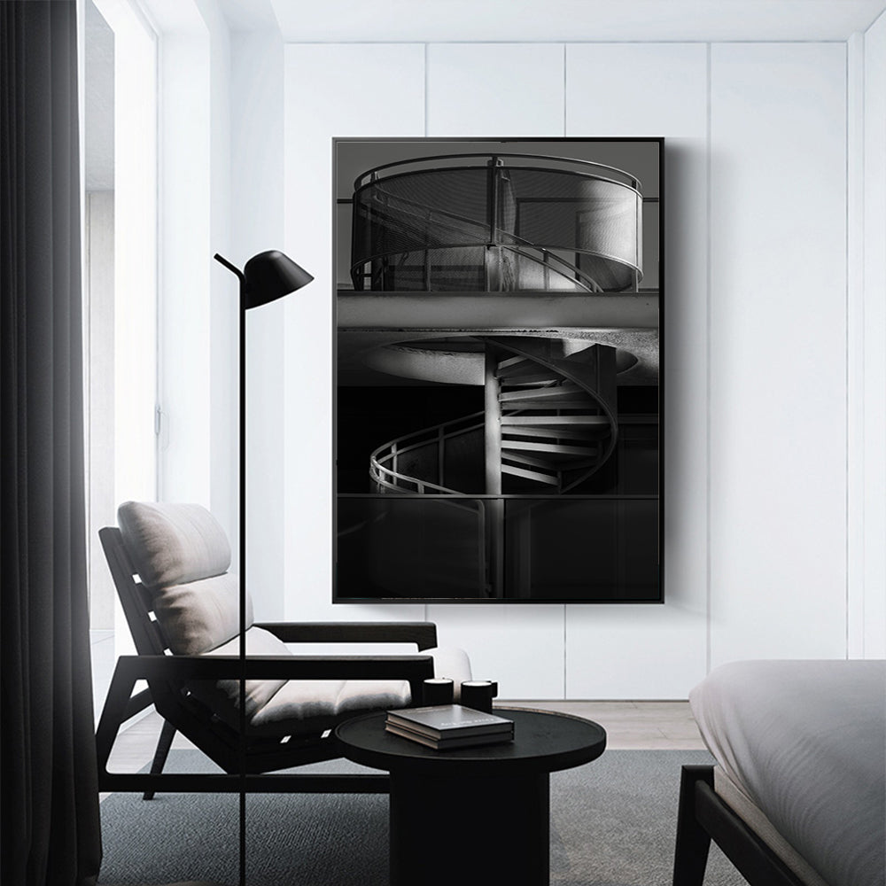 Modern Spiral: Dual Perspective Canvas Wall Art
