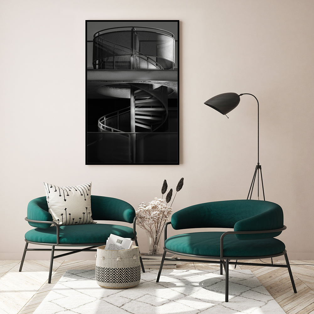 Modern Spiral: Dual Perspective Canvas Wall Art