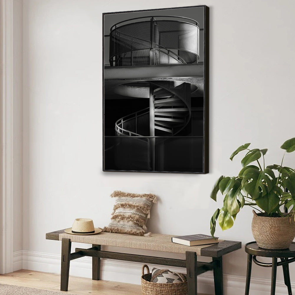 Modern Spiral: Dual Perspective Canvas Wall Art