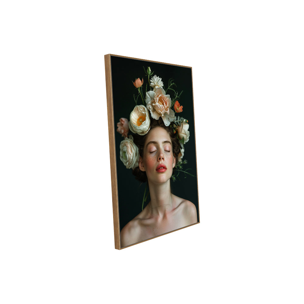 Ethereal Grace: Ivory Bloom Canvas Art