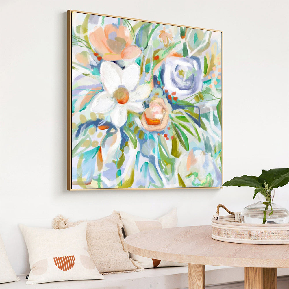 Soft & Vibrant Impressionist Floral Canvas Wall Art