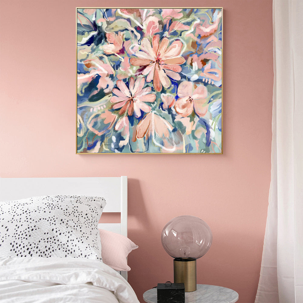 Expressive & Vibrant Botanical Floral Design Canvas Wall Art