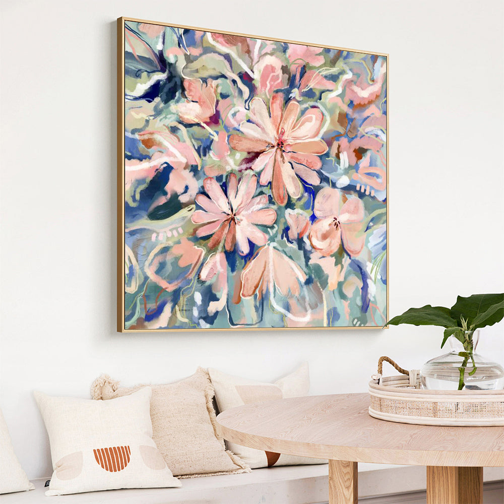 Expressive & Vibrant Botanical Floral Design Canvas Wall Art