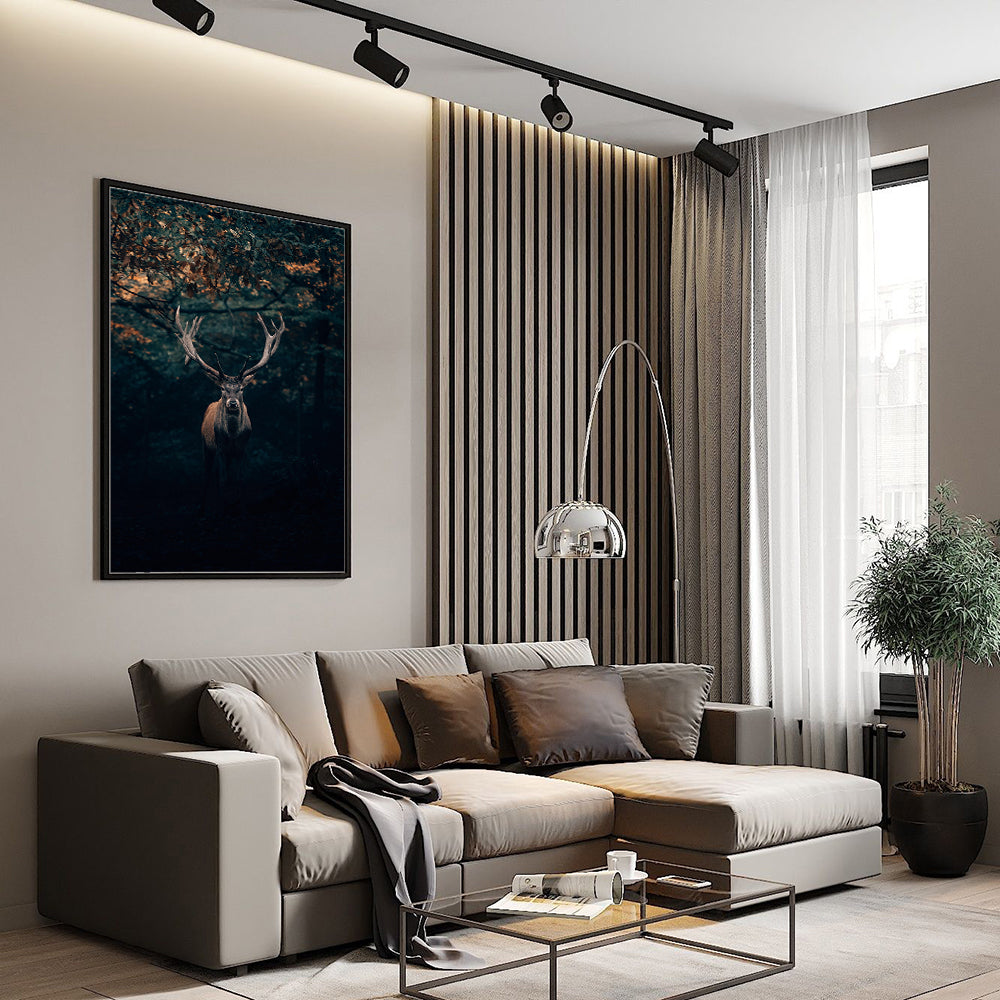 Majestic Stag In The Forest - Wildlife Canvas Wall Art