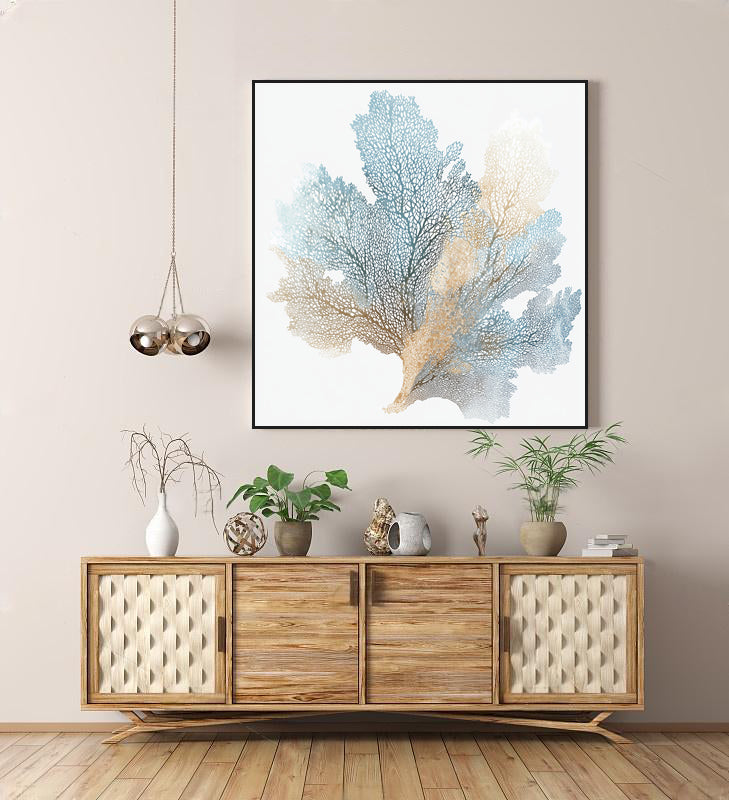 Elegant Sea Fan Coral Design-Canvas Wall Art