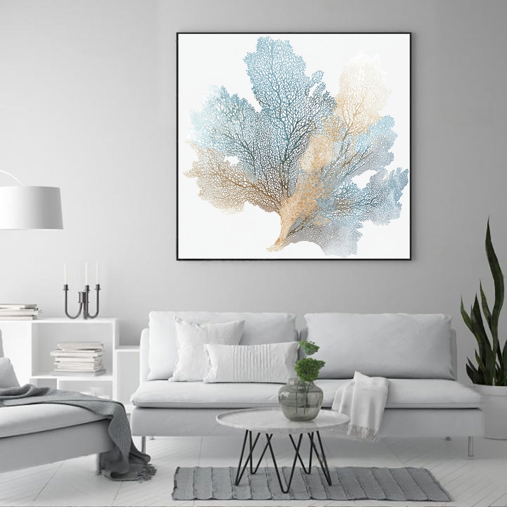 Elegant Sea Fan Coral Design-Canvas Wall Art