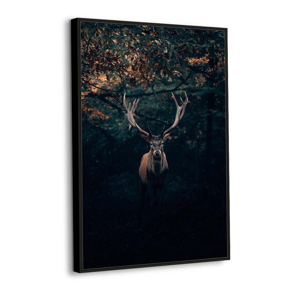 Majestic Stag In The Forest - Wildlife Canvas Wall Art