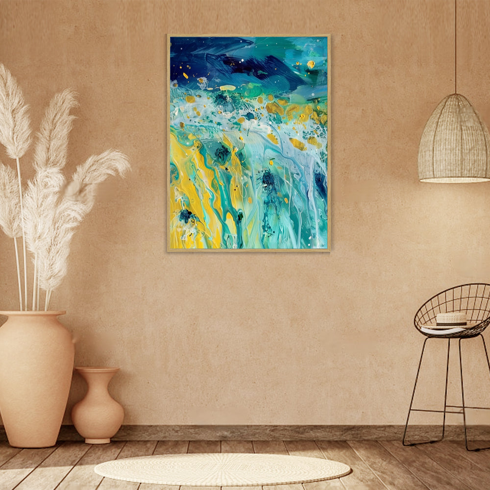 Vivid Ocean Flow Canvas Wall Art