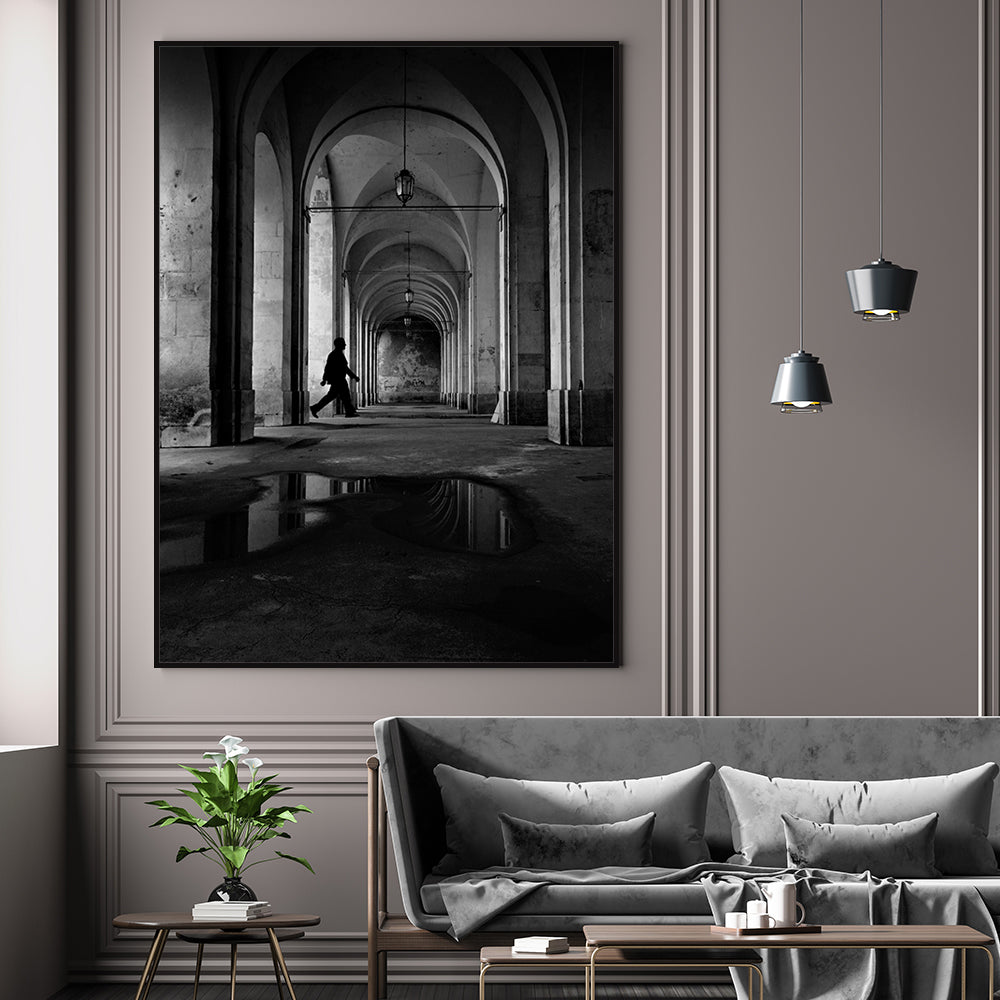 Shadowed Pathway Canvas Wall Art