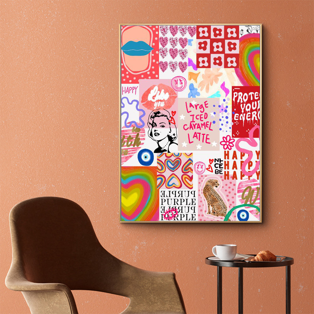 Bold & Trendy Pop Art Collage Canvas Print