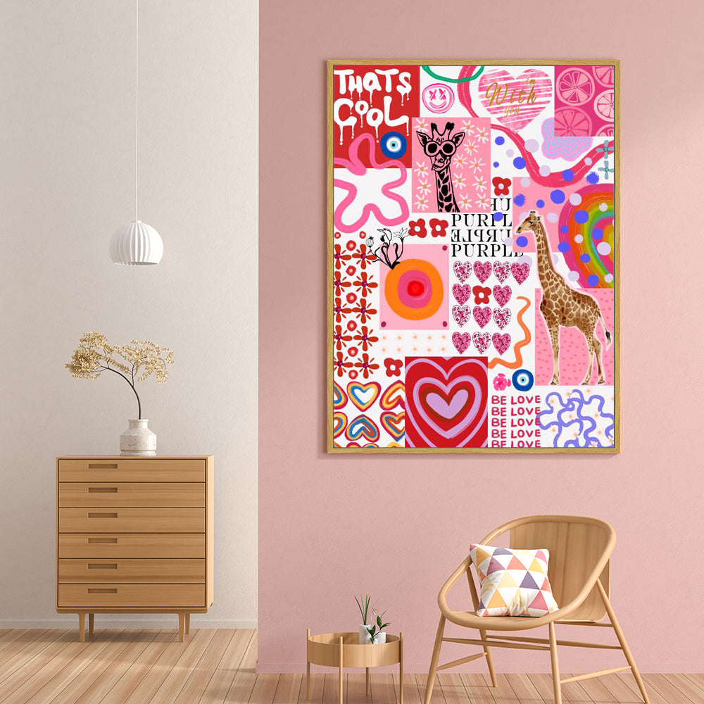 Vibrant Pop Art Collage Canvas Wall Art