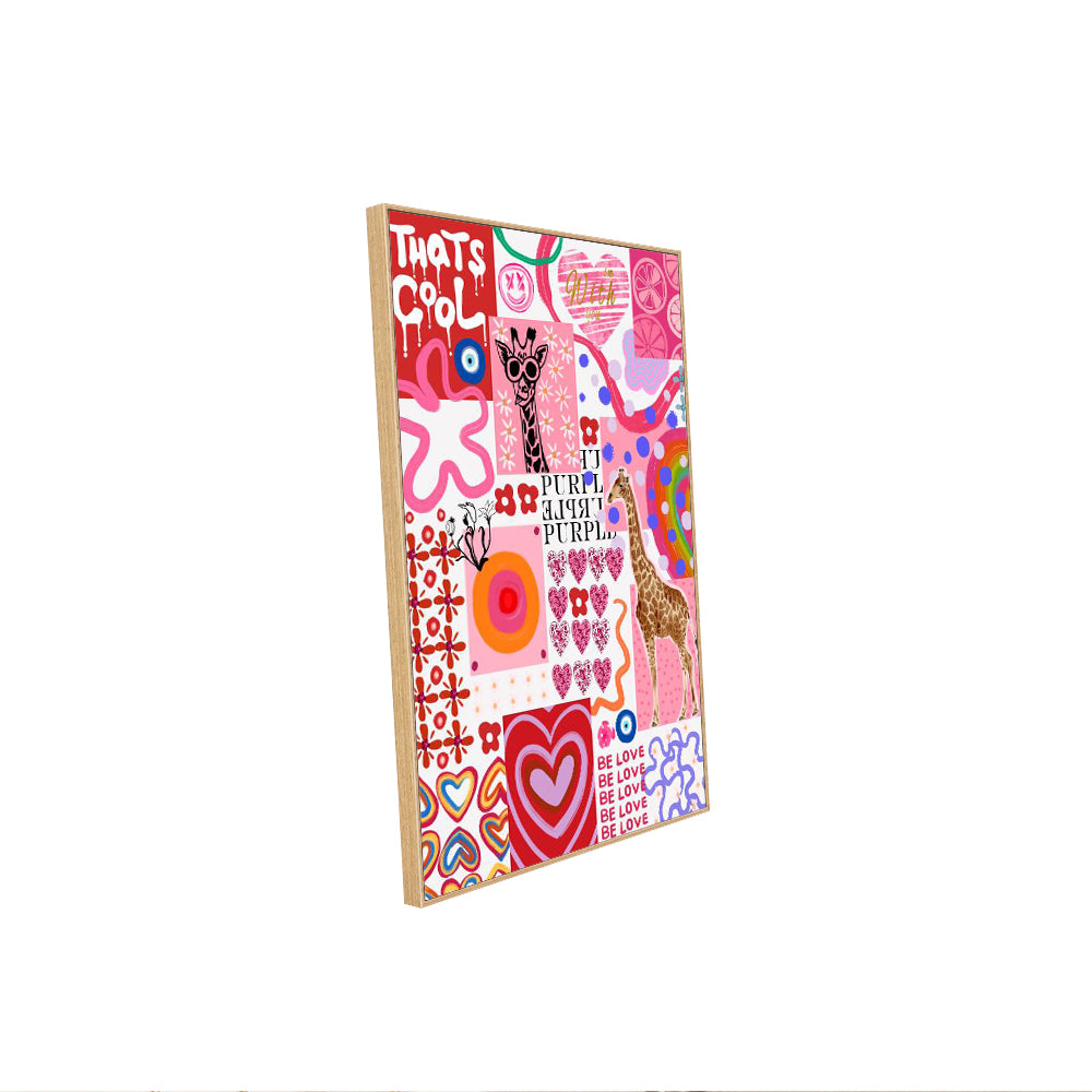 Vibrant Pop Art Collage Canvas Wall Art