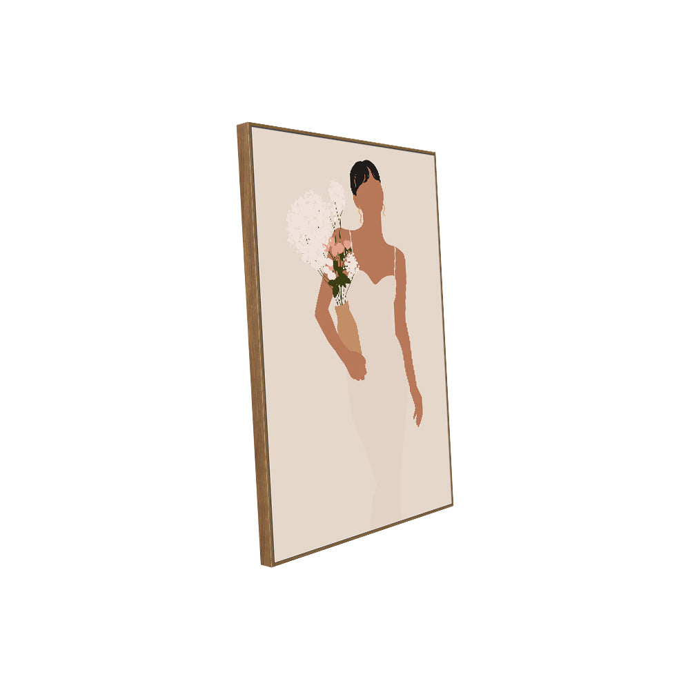 Minimalist Bride Canvas Wall Art – Elegant Wedding Decor