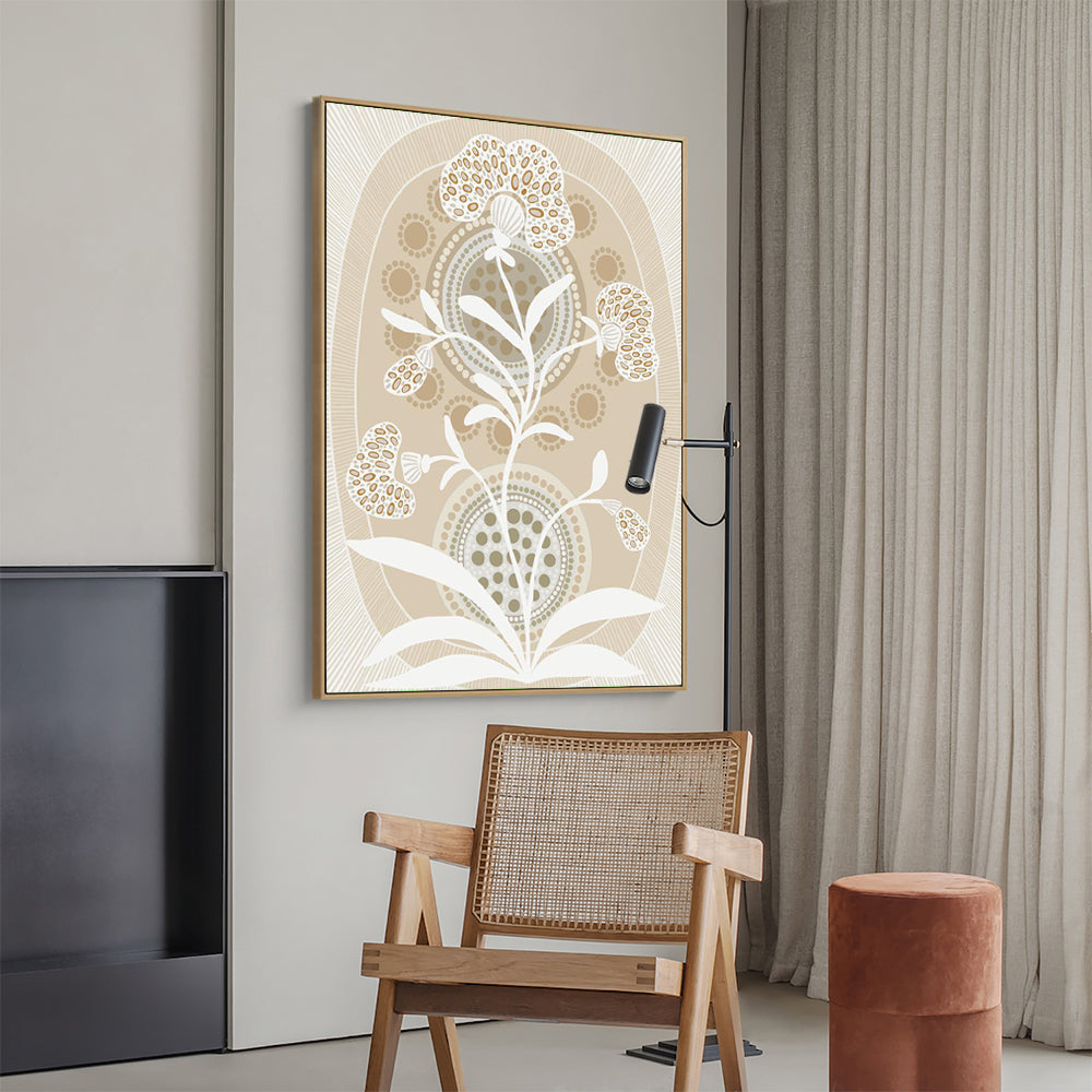 Boho Floral Canvas Wall Art