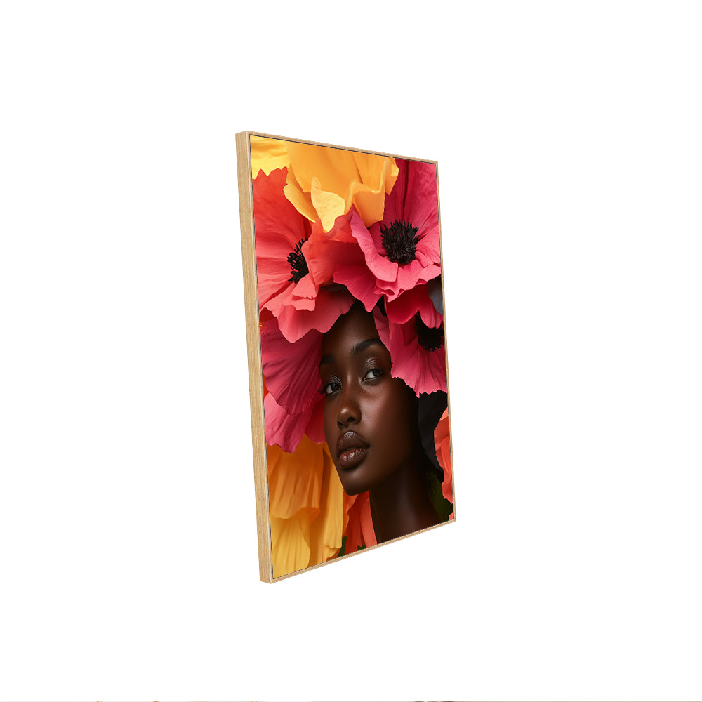 Elegant Floral Muse Canvas Wall Art – Bold Beauty & Nature’s Grace