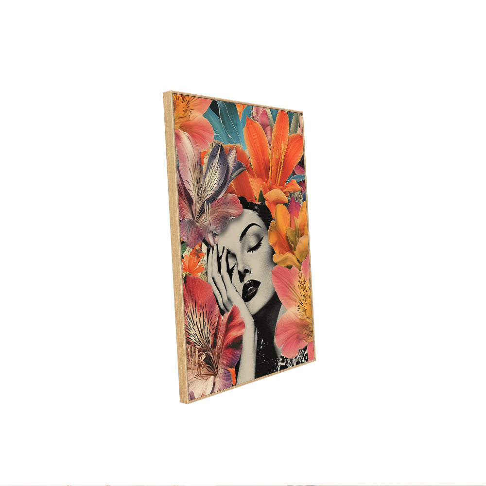 Dreamy Floral Noir Canvas Wall Art – Timeless Beauty Meets Vibrant Elegance