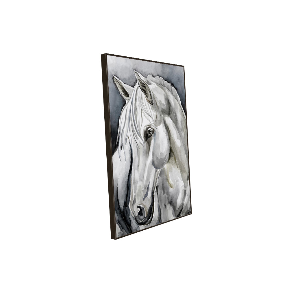 Majestic White Horse Canvas Wall Art