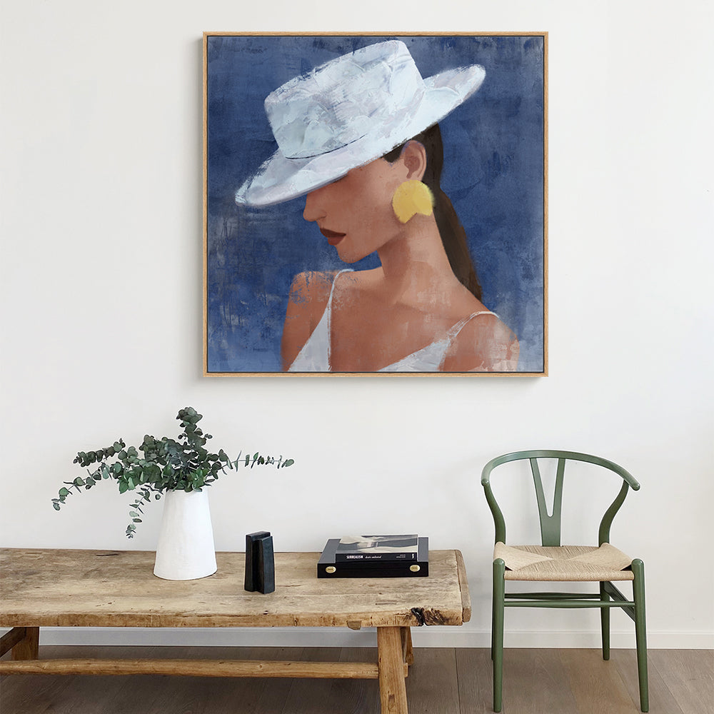Serene Sophistication: The Lady's Aura Canvas Wall Art