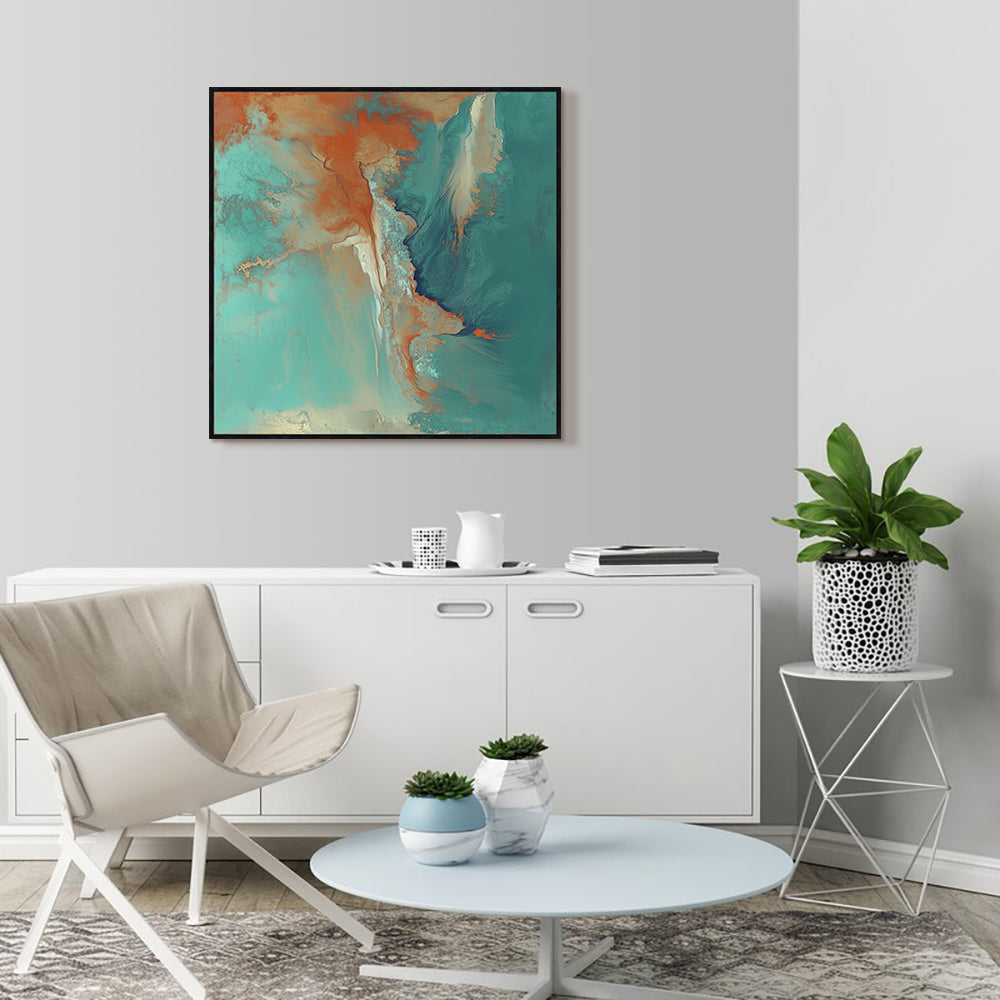 Earth And Ocean Canvas Art – Fluid Design For Modern Spaces