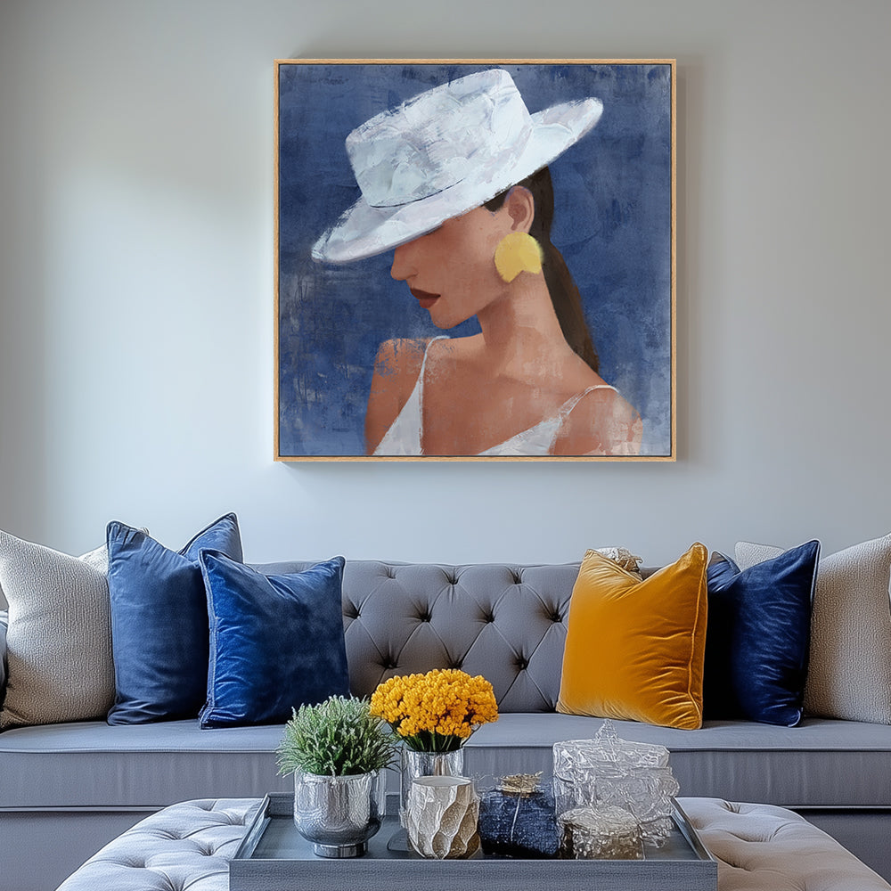 Serene Sophistication: The Lady's Aura Canvas Wall Art