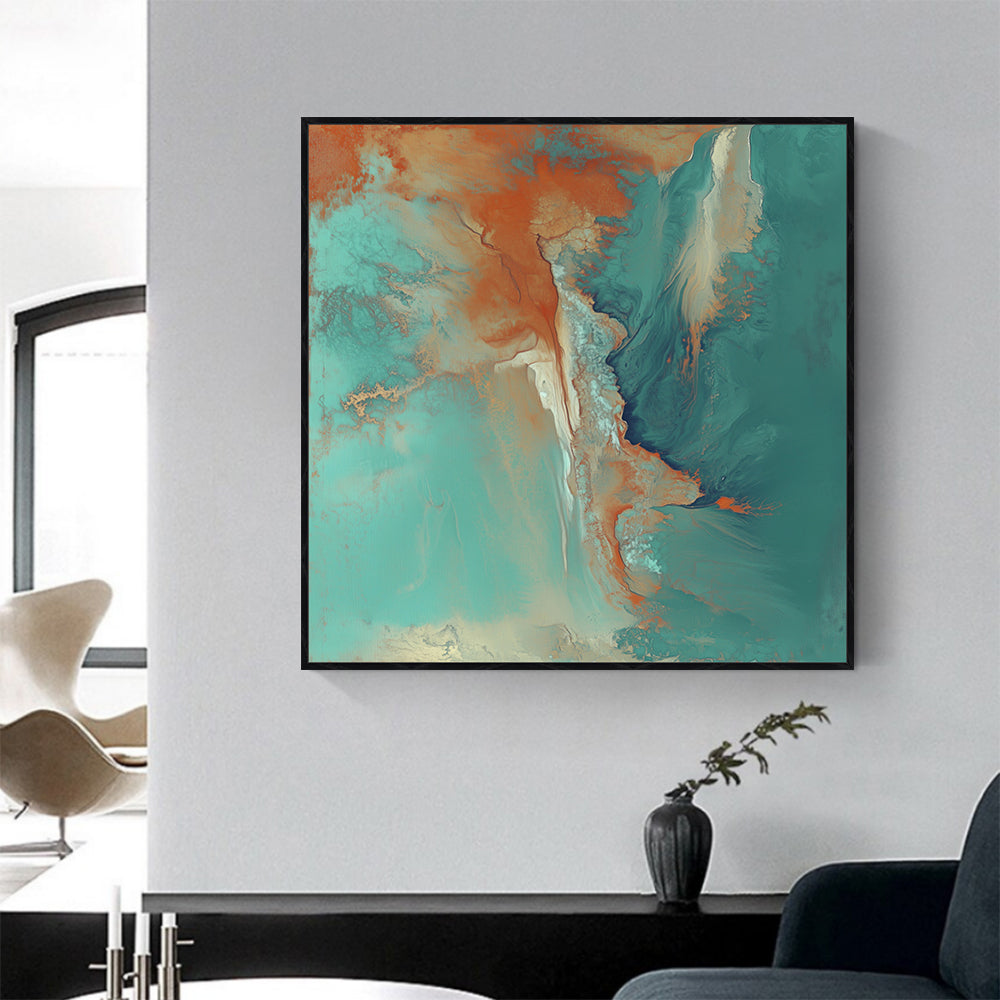 Earth And Ocean Canvas Art – Fluid Design For Modern Spaces