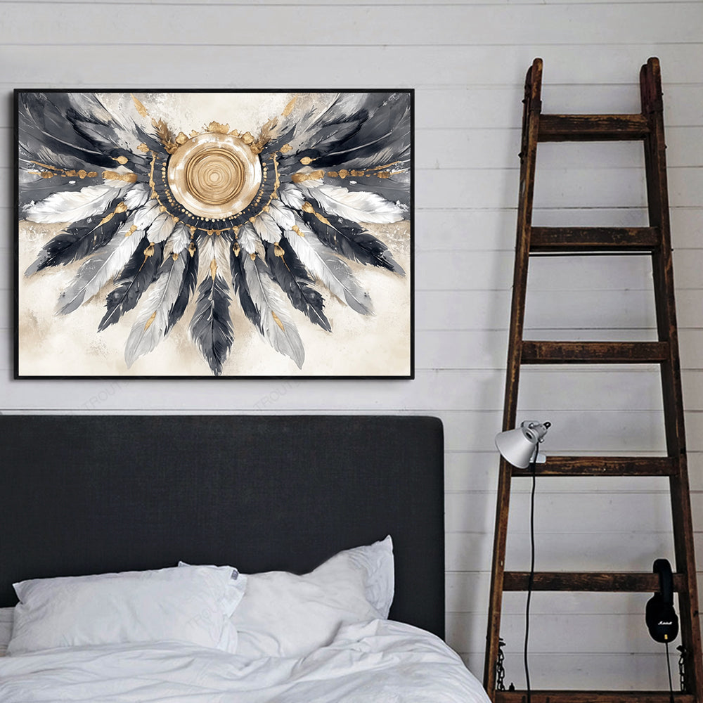Feathered Elegance Canvas Wall Art