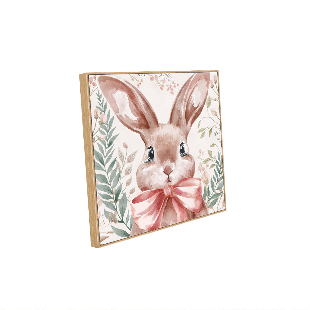 Charming Bunny & Cute Woodland Nursery Décor Canvas Wall Art