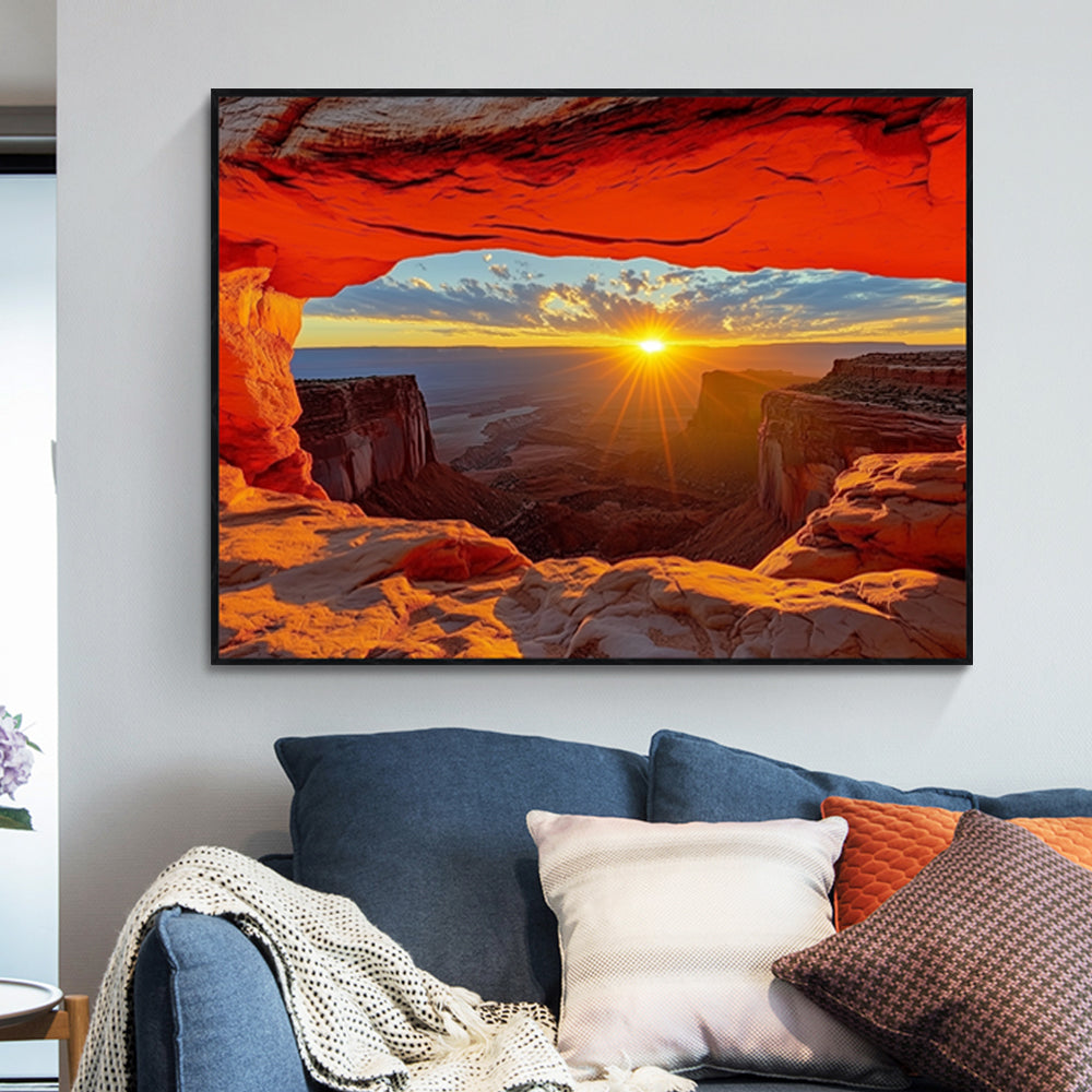 Radiant Canyon Sunrise Canvas Wall Art