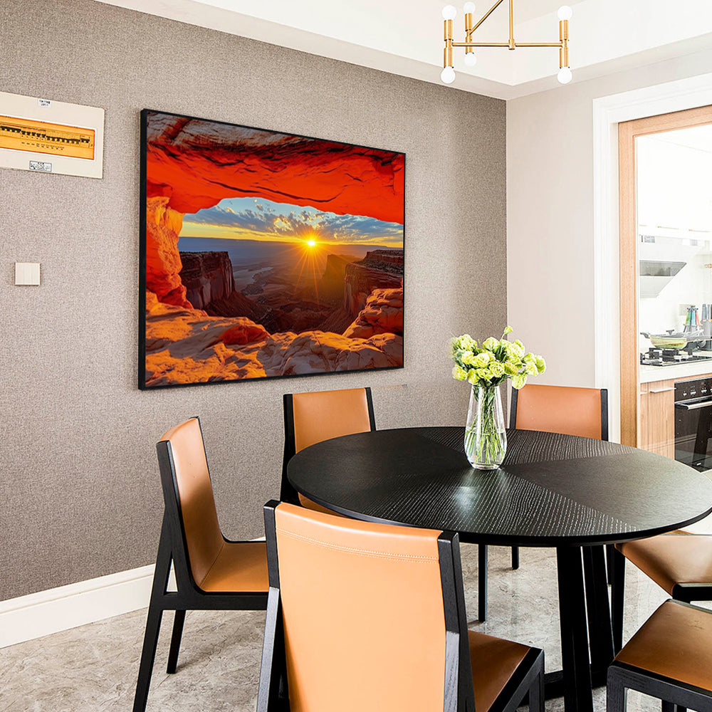 Radiant Canyon Sunrise Canvas Wall Art