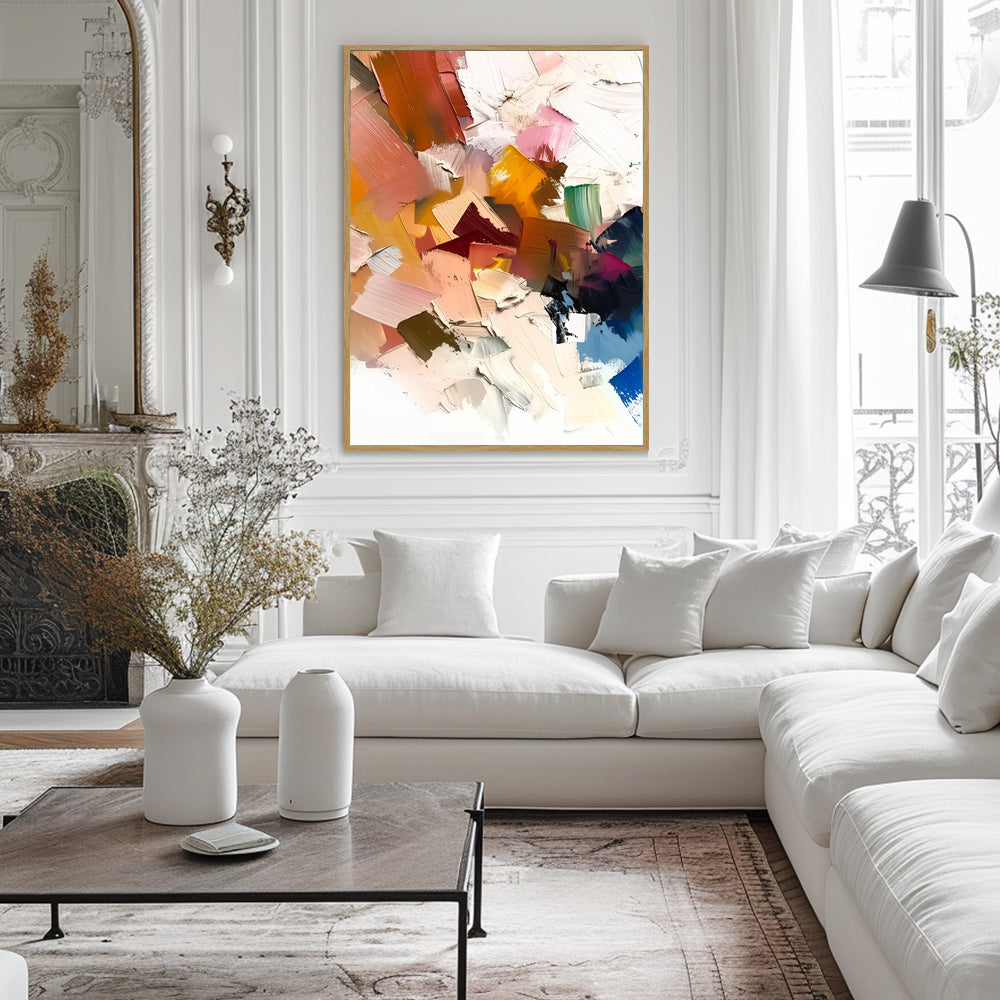 Vivid Harmony Palette Knife Canvas Wall Art