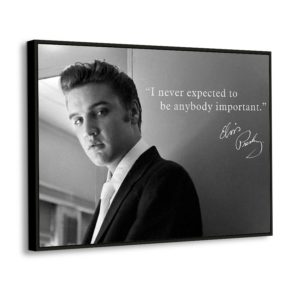 Elvis Presley Quote - Iconic Black & White Canvas Wall Art