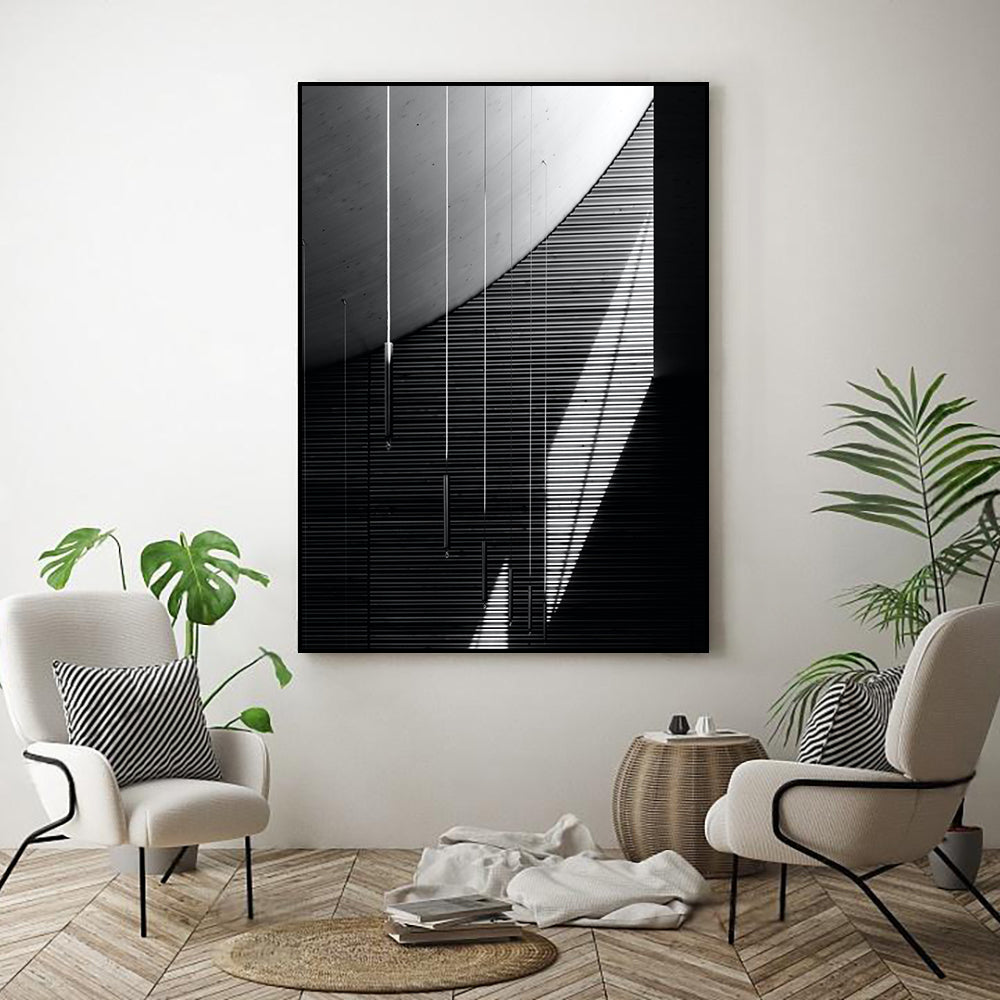 Modern Lines And Shadows Canvas Wall Art