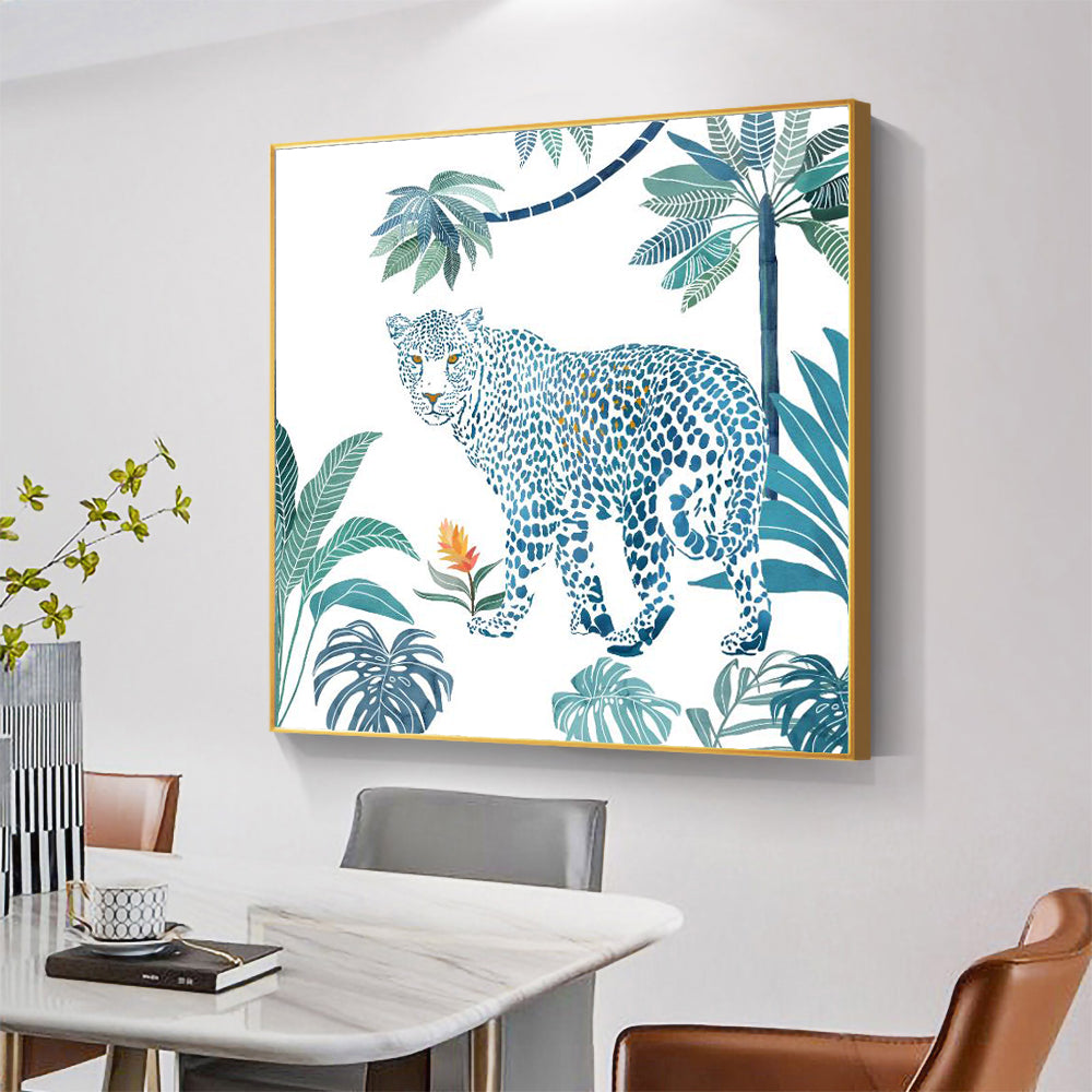 Tropical Leopard Canvas Wall Art