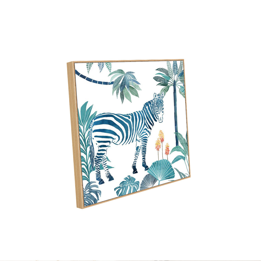 Tropical Zebra Canvas Wall Art – Jungle Safari-Inspired Décor