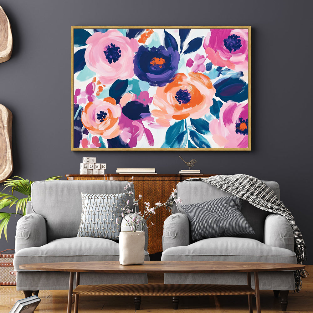 Vibrant Floral Canvas Wall Art – Bold & Modern Blooms