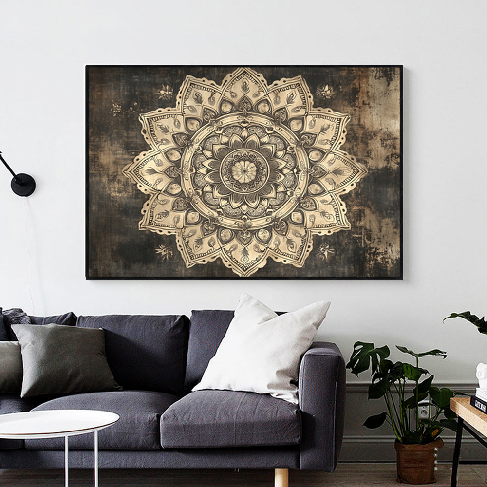 Vintage Mandala Canvas Wall Art