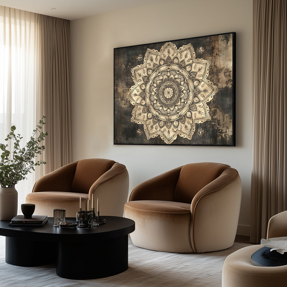 Vintage Mandala Canvas Wall Art