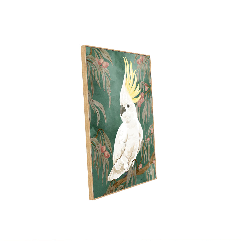 Tropical Bird Painting For Home Décor Cockatoo Canvas Wall Art