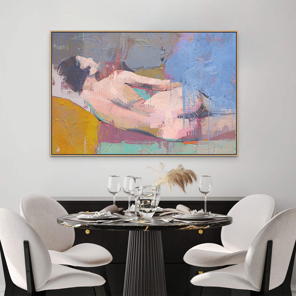 Impressionist Touch: Nude in Motion Canvas Wall Art