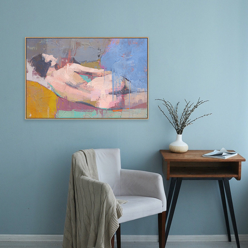 Impressionist Touch: Nude in Motion Canvas Wall Art
