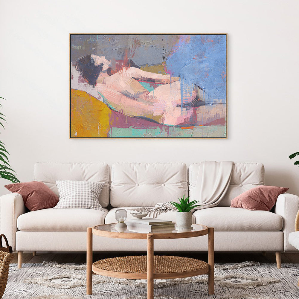 Impressionist Touch: Nude in Motion Canvas Wall Art
