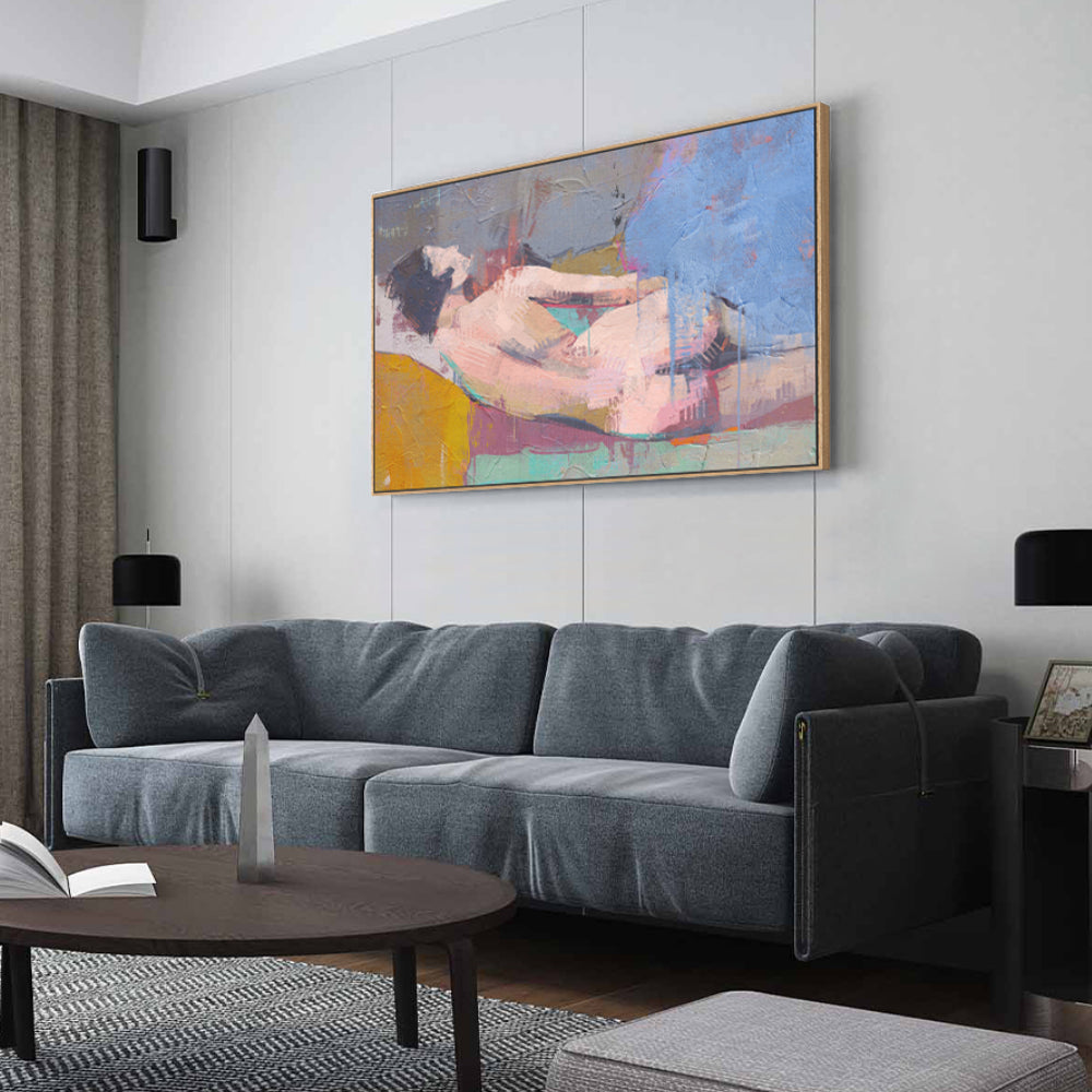 Impressionist Touch: Nude in Motion Canvas Wall Art