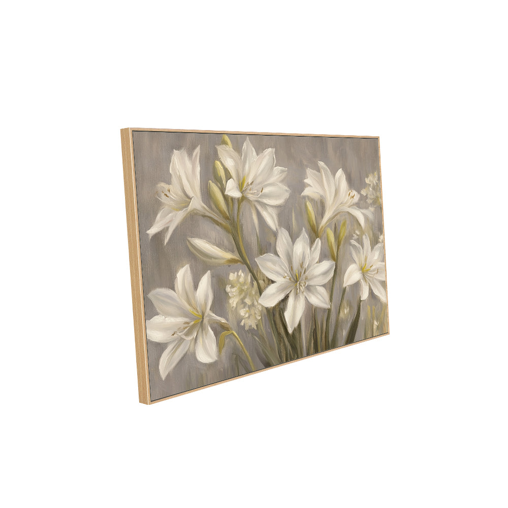 Graceful White Lilies Canvas Wall Art – Elegant Floral Decor