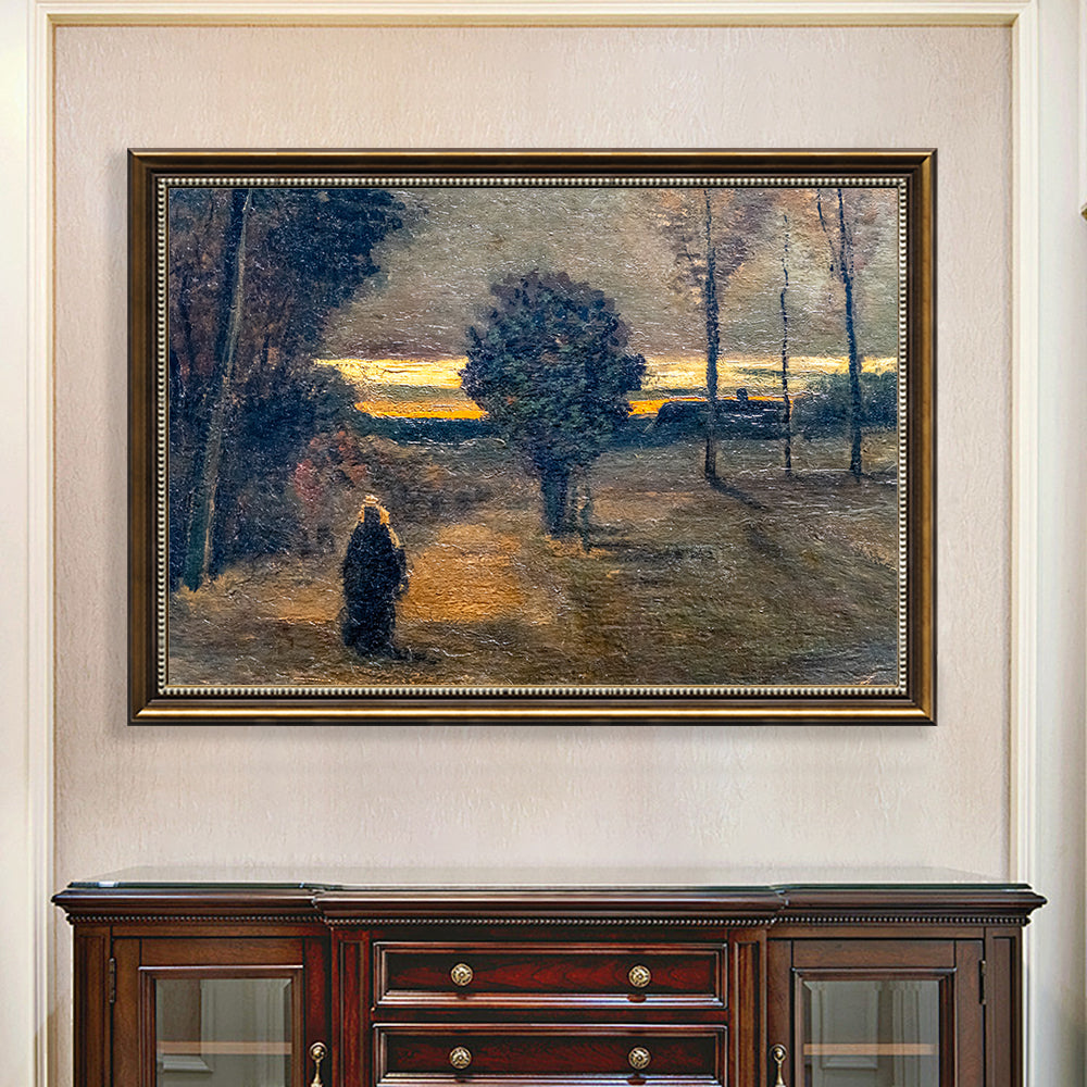 Woman Walking in the Woods by Vincent van Gogh