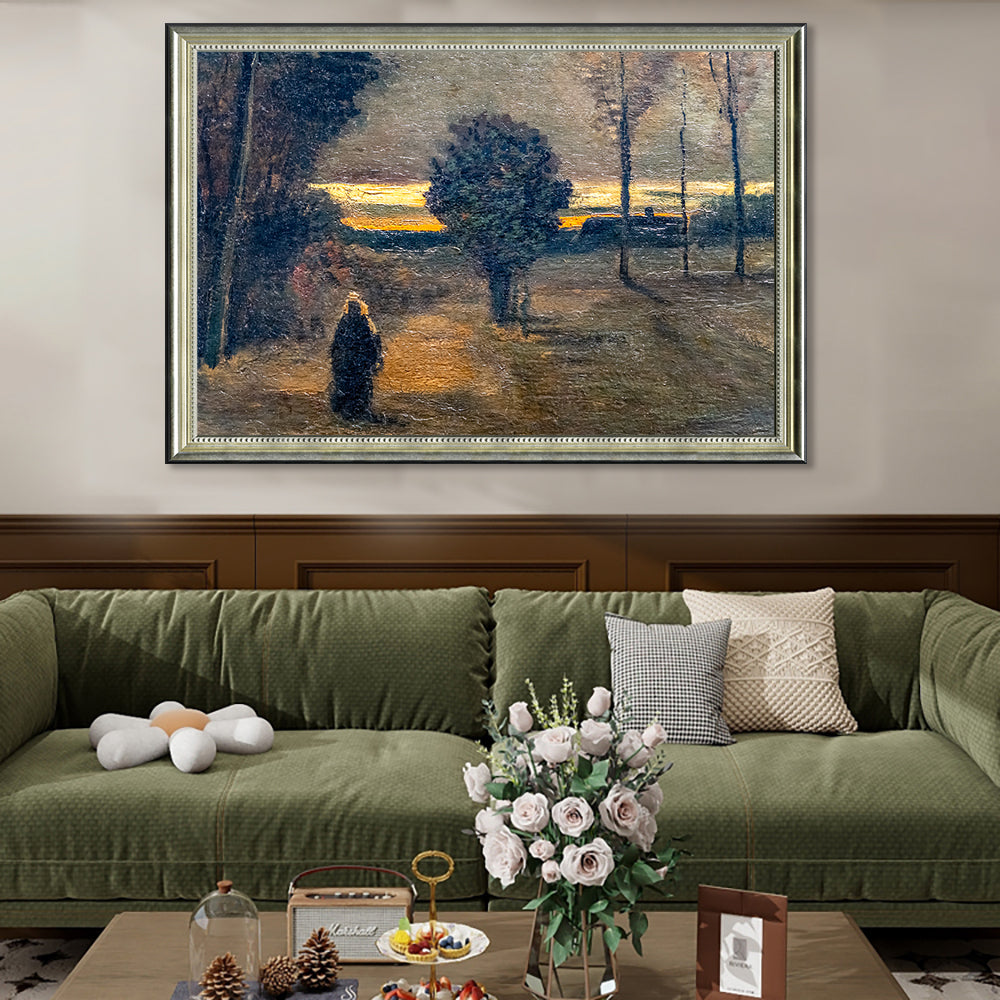 Woman Walking in the Woods by Vincent van Gogh